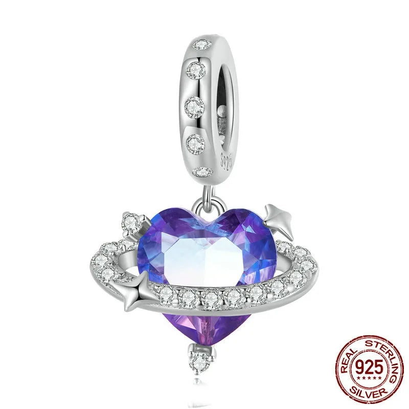 Aifule Original Love Series S925 Sterling Silver DIY Beaded Personality Heart-Shaped Scattered Beads Bead Ornament Combination