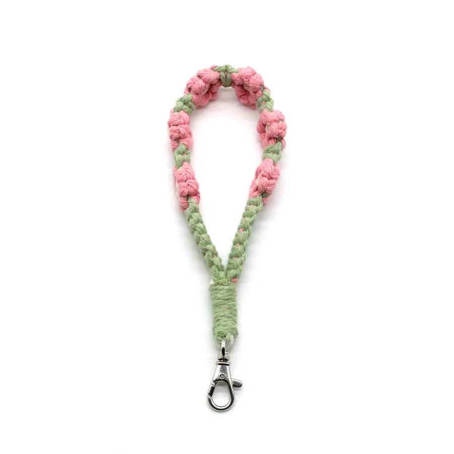 nordic style flower metal knitting bag pendant keychain 1 piece