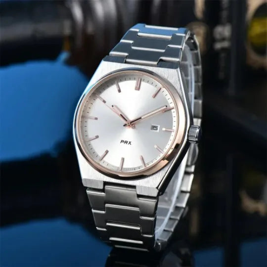 Business Classic Style Color Block Solid Color Horseshoe Buckle Quartz Men's Watches