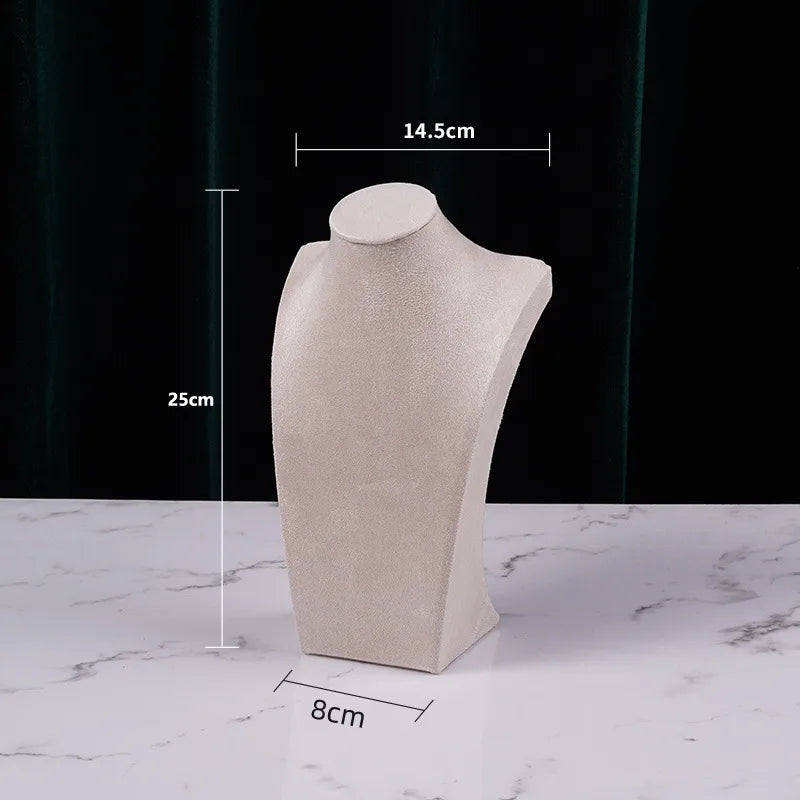 1 Piece Wood Flannel Simple Style Solid Color Jewelry Display Bust