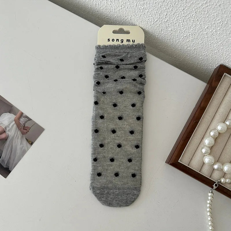 1 Piece Sweet Women's Bow Knot Cotton Crew Socks