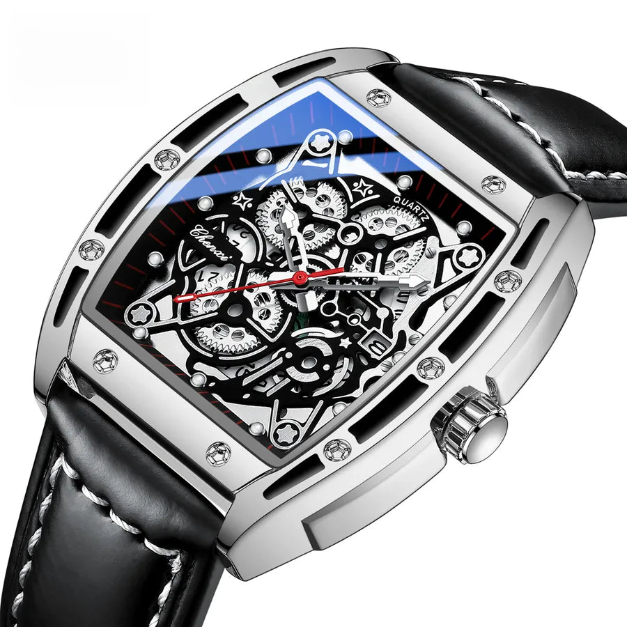 Dawn New Business Cool Calendar Barrel Men's Watch Luminous Waterproof   Live Quartz Watch