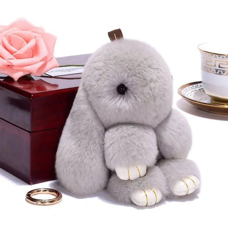 Simple Style Rabbit Artificial Wool Handmade Bag Pendant