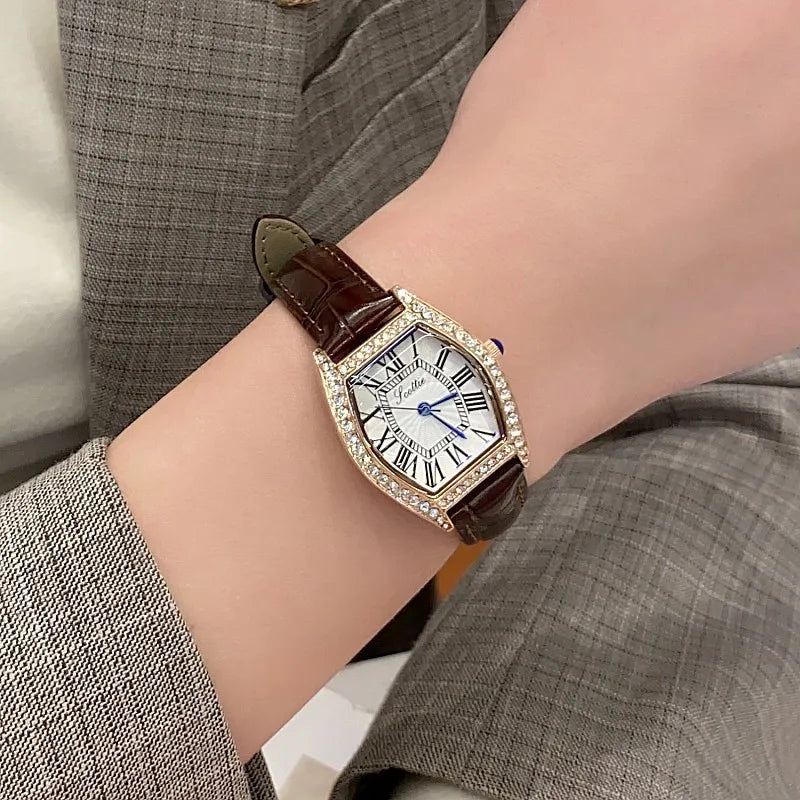 Casual Elegant Simple Style Solid Color Buckle Quartz Women's Watches