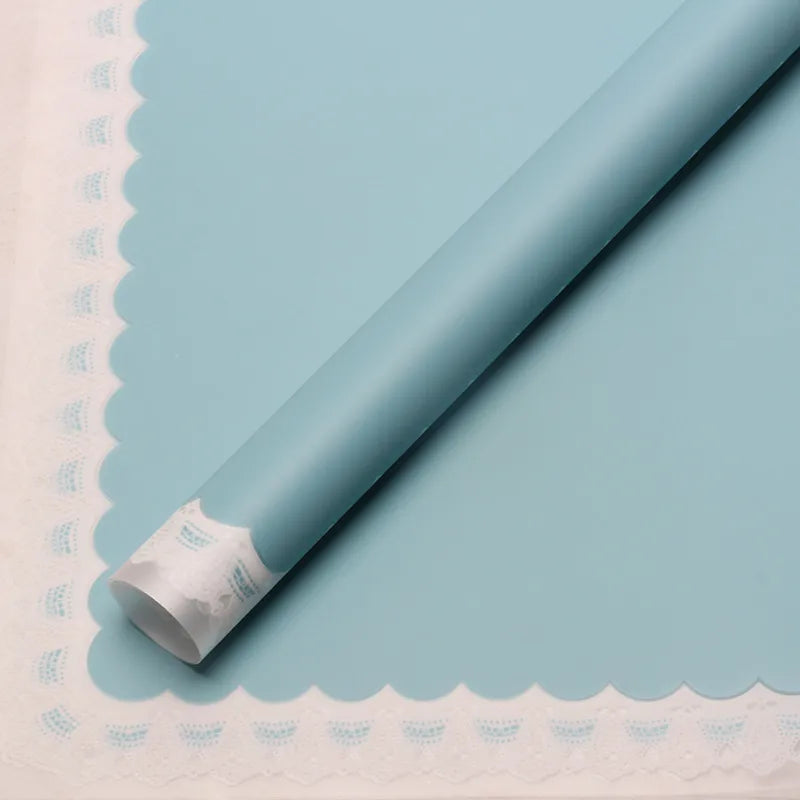 Elegant Romantic Lace Plastic Daily Date Korean Floral Wrapping Paper Party Supplies Gift Wrapping Supplies 1 Pack of 20 Sheets