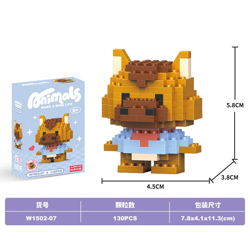 Children Unisex Animal Cartoon Plastic Building Toys