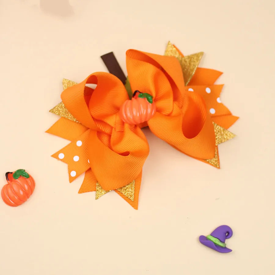 Halloween Pumpkin Skeleton Bat Hair Clip Cartoon Night Horror Movie Hair Accessories For Children