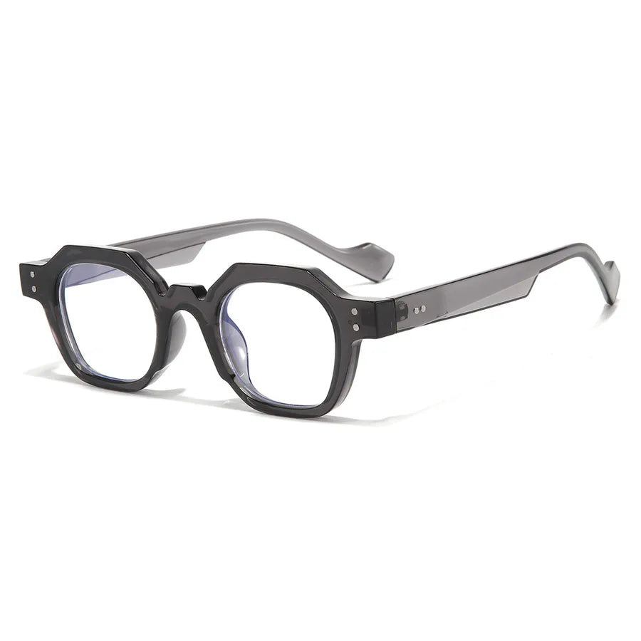simple style streetwear solid color pc polygon  full frame men's sunglasses