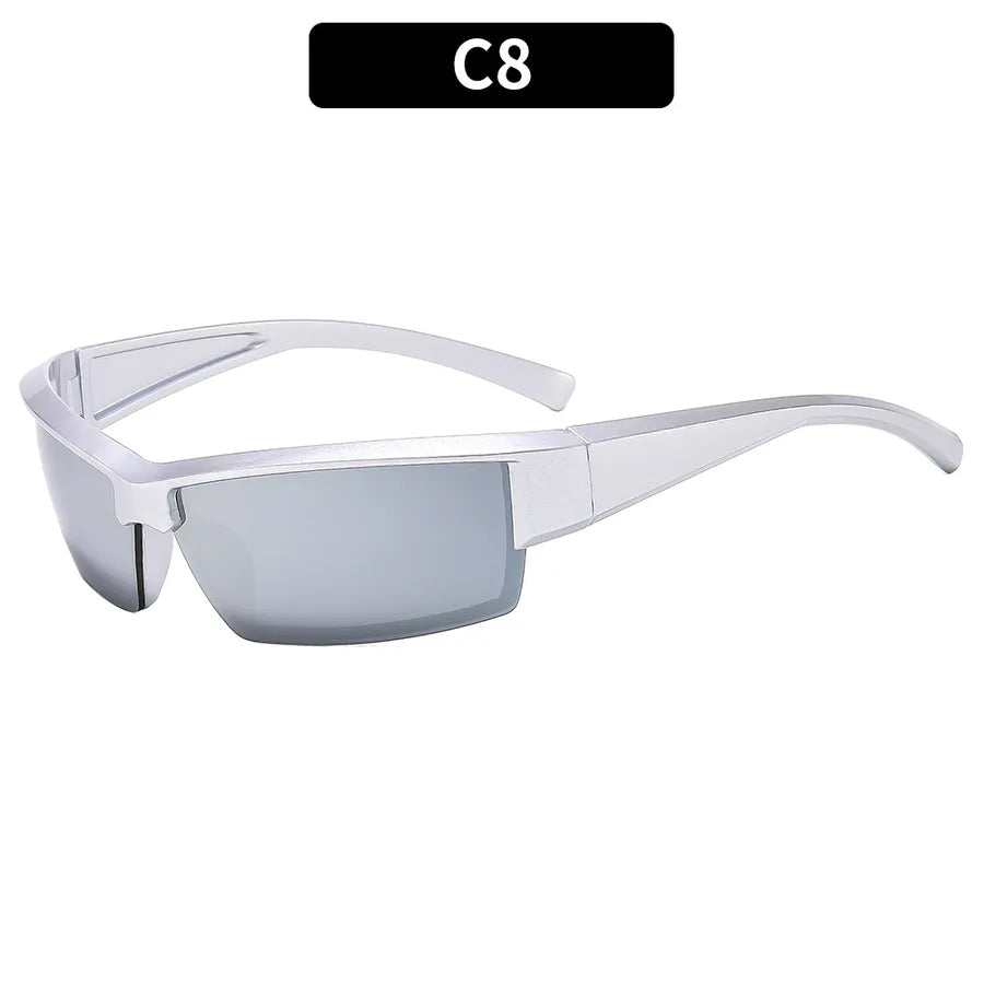 streetwear color block ac square full frame men's sunglasses