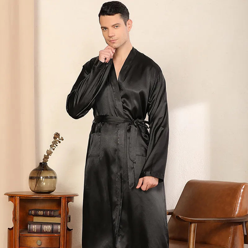 Holiday Men's Vacation Simple Style Solid Color Imitated Silk Polyester Pajama Sets