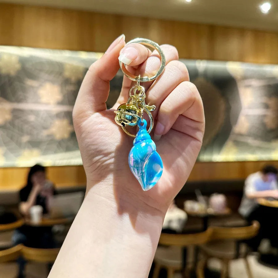 Cute Conch Arylic Alloy Unisex Keychain
