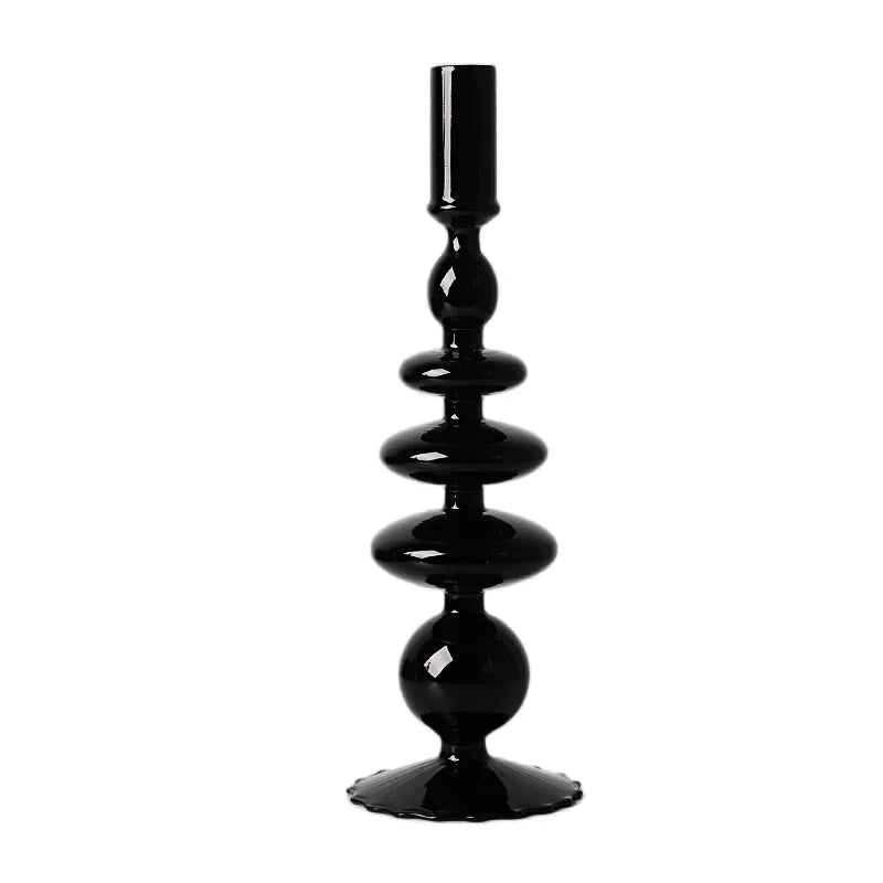 Artistic Geometric Glass candlestick Artificial Decorations
