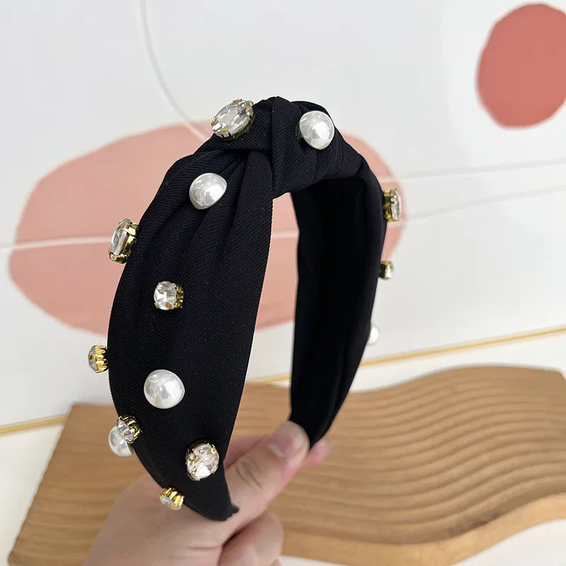 Elegant Lady Women's Solid Color Knot Cloth Hair Band