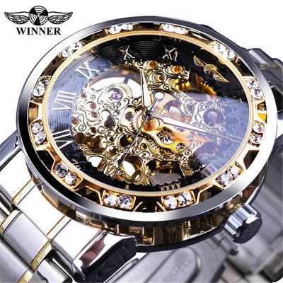 casual geometric buckle mechanical men's watches