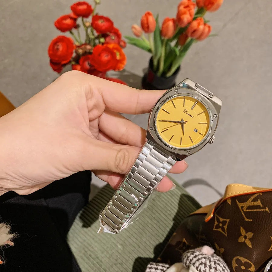 Simple Style Color Block Single Folding Buckle Quartz Watch Women's Watches