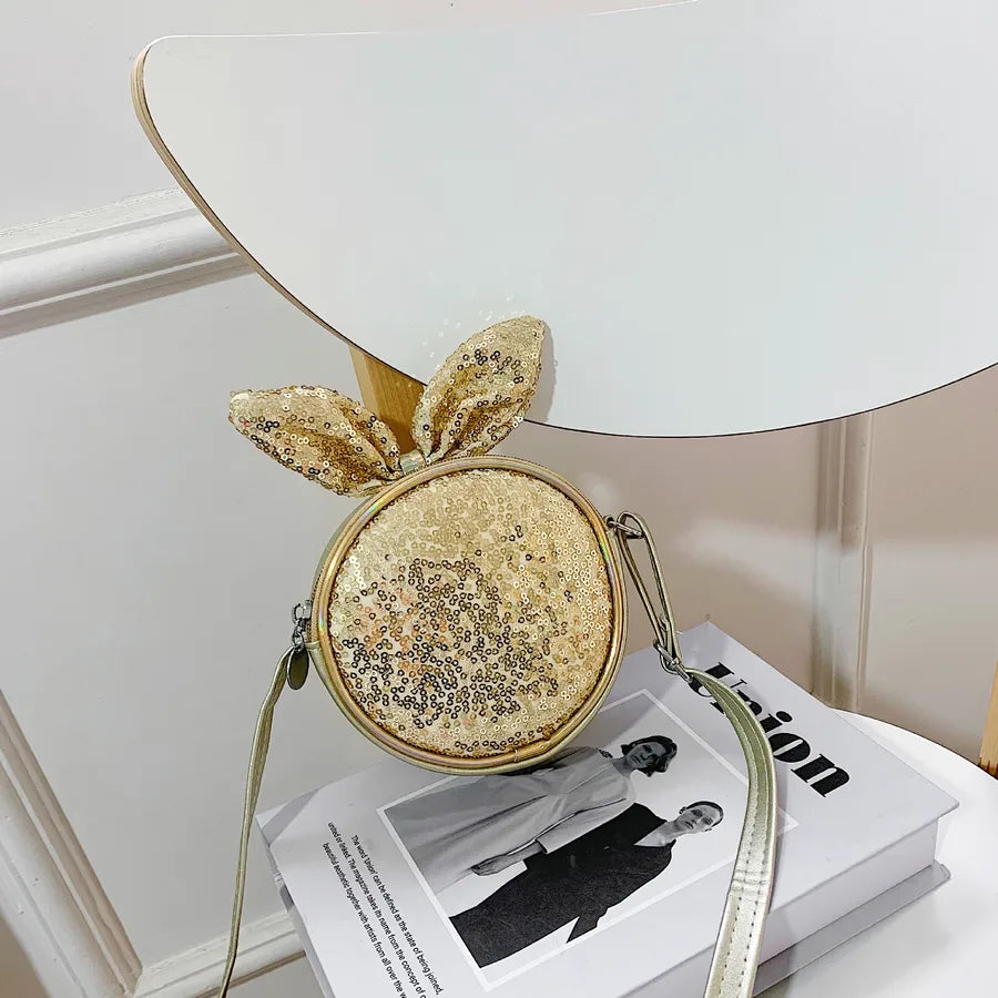 Children's small bag sequin messenger bag colorful shiny girl cute cartoon fashion princess bag shoulder bag