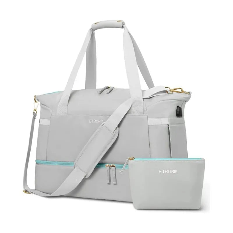Unisex Basic Solid Color Polyester Travel Bags