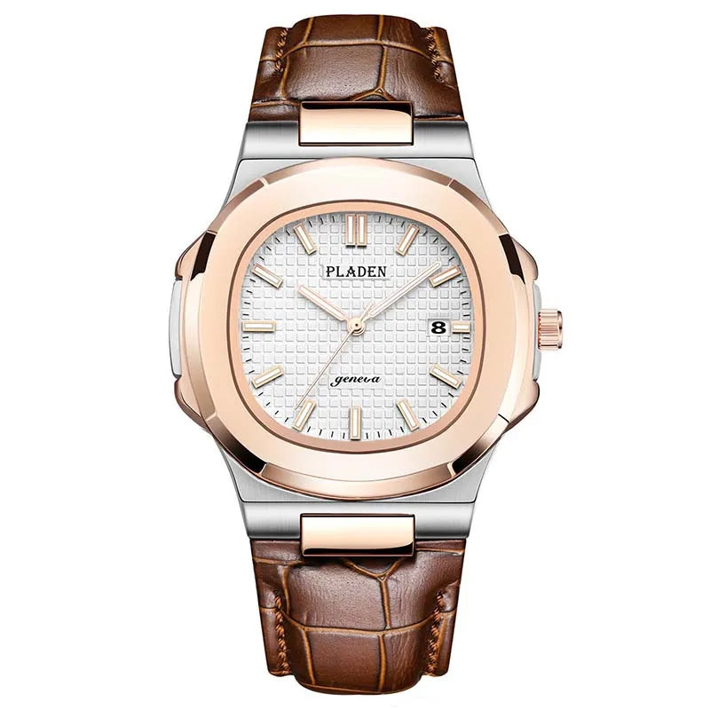 PLADEN Brand Watch hot Classic Men's High-end Fashion Business Stainless Steel Waterproof Quartz Watch