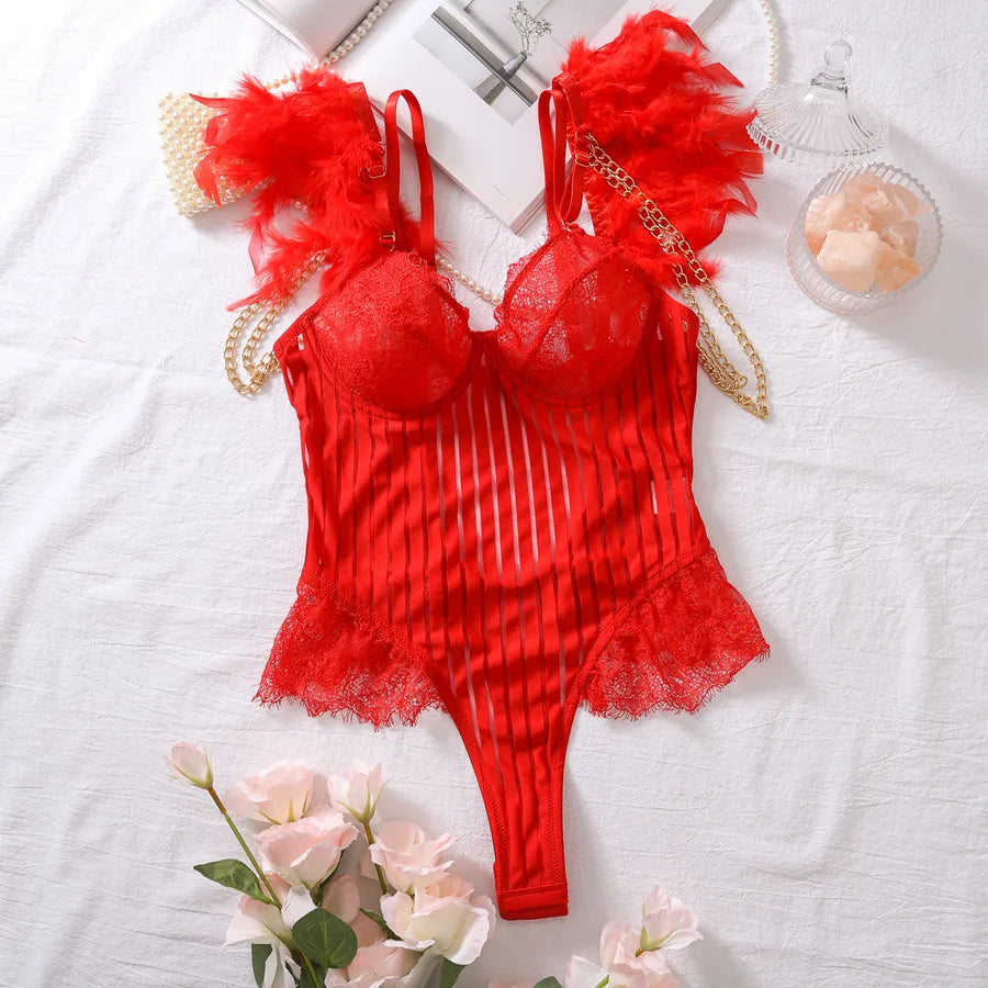 Women's Solid Color Jumpsuit Sexy Lingerie
