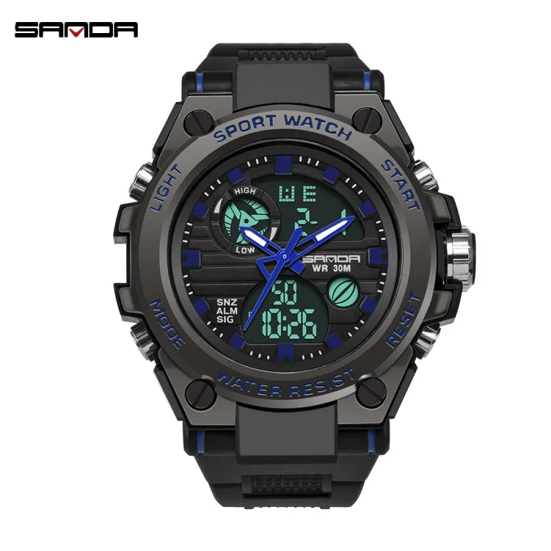 modern style solid color electronic men's watches