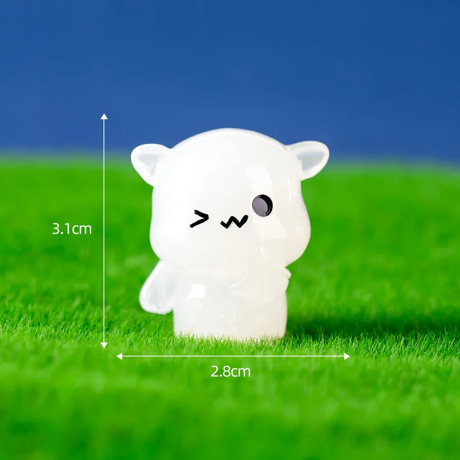 Glowing Resin Pumpkin Devil Halloween Decorations Micro Landscape Creative Cute Ghost Accessories Night Light Scenic Spot