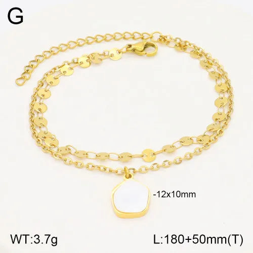 Casual Elegant Cross Moon Heart Shape 304 Stainless Steel 18K Gold Plated Rhinestones cable chain Bracelets In Bulk