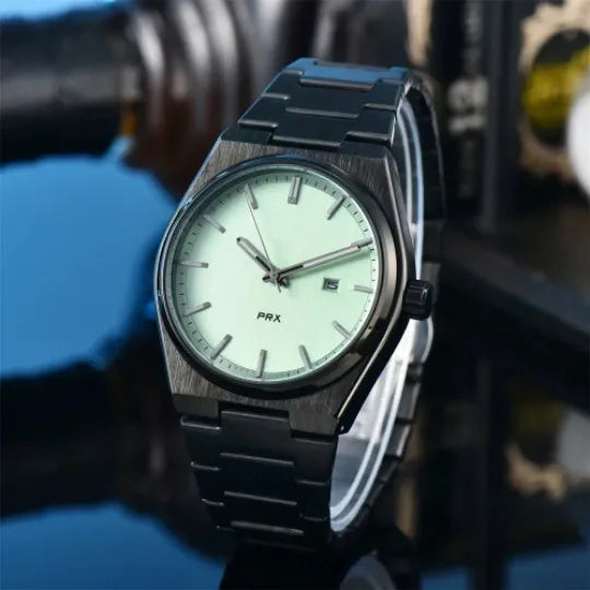 Business Classic Style Color Block Solid Color Horseshoe Buckle Quartz Men's Watches