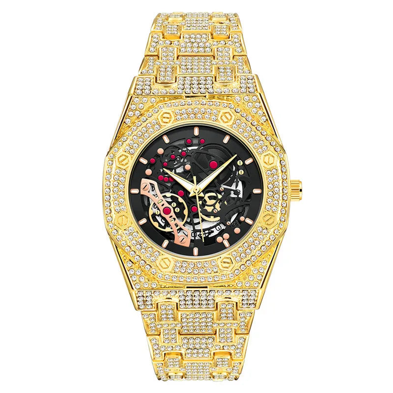 Modern Style Classic Style Round Single Folding Buckle Quartz Men's Watches