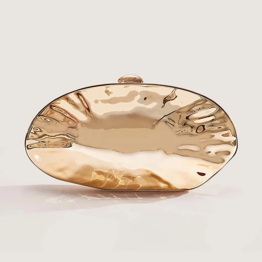 Women's  New One-Shoulder Crossbody Bag Special-Shaped Shell Electroplating Bag Fashion Wedding Dinner Clutch