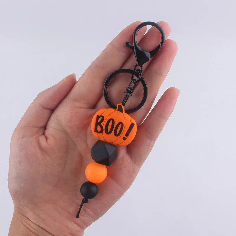 Cartoon Style Spider Bat Silica Gel Halloween Unisex Bag Pendant Keychain