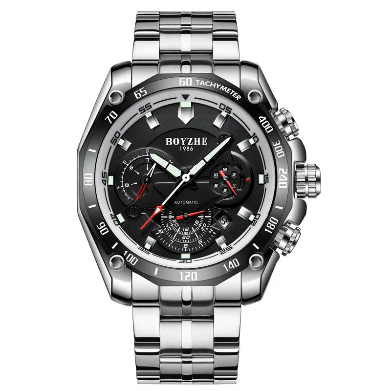 Sports Round Butterfly Double Snap Mechanical Men's Watches
