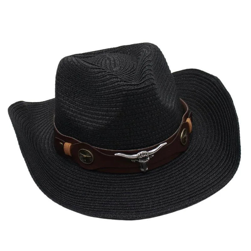 Women's Retro Ethnic Style Solid Color Crimping Straw Hat