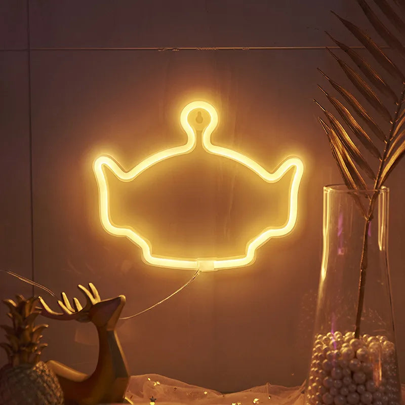 casual letter dolphin rocket pc indoor night lights