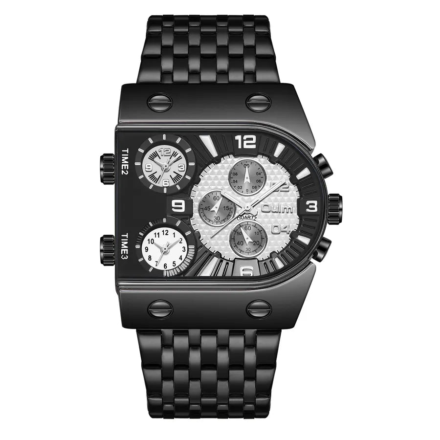 casual round single folding buckle quartz men's watches