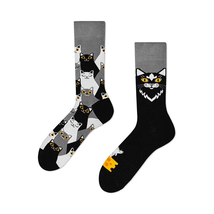 unisex casual animal cotton crew socks a pair