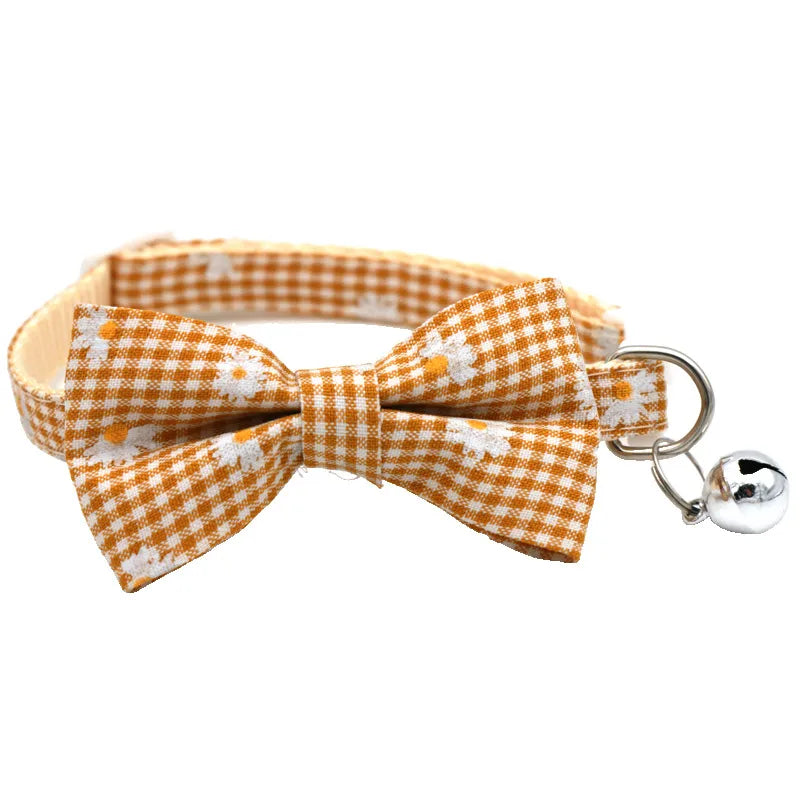 Sweet Cotton Polyester Lattice Pet Collar