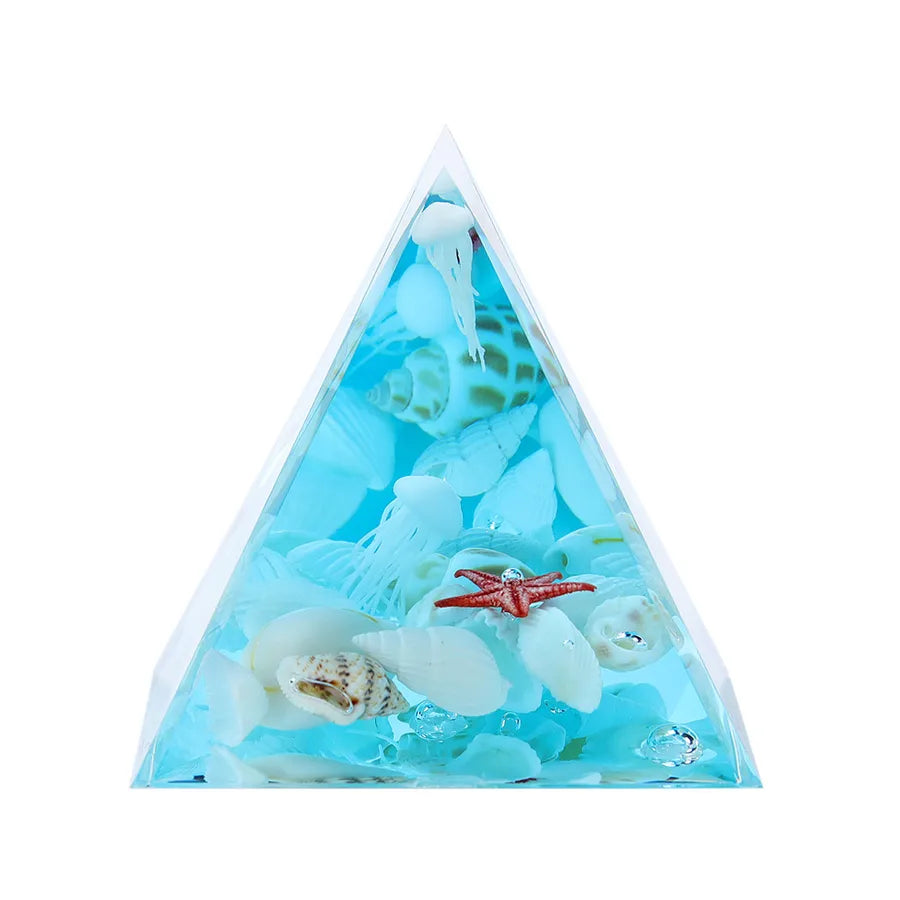Marine Style Starfish Ocean Resin Crystal Pyramid Decoration Artificial Decorations