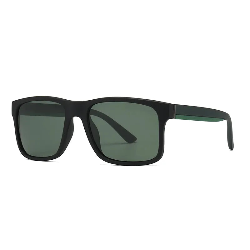 modern style solid color pc square patchwork full frame men's sunglasses