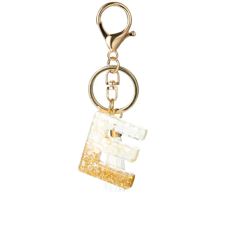 Elegant Letter Tassel Resin Unisex Unisex Keychain