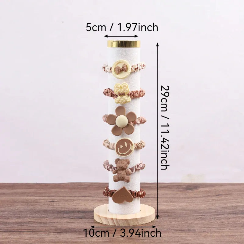 Head Rope Hair Ring Storage Rack Vertical Bracelet Bracelet Jewelry Counter Display Props Cylindrical Jewelry Rack  Hair