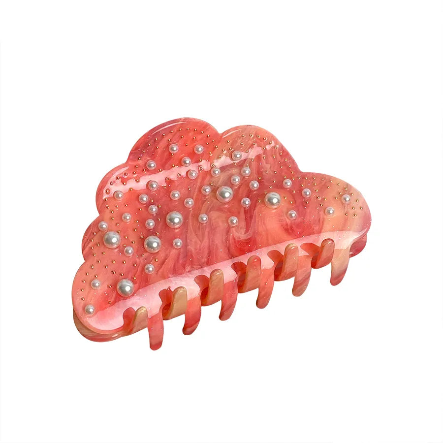 Elegant Streetwear Women's Clouds Arylic Inlay Artificial Pearls Hair Claws