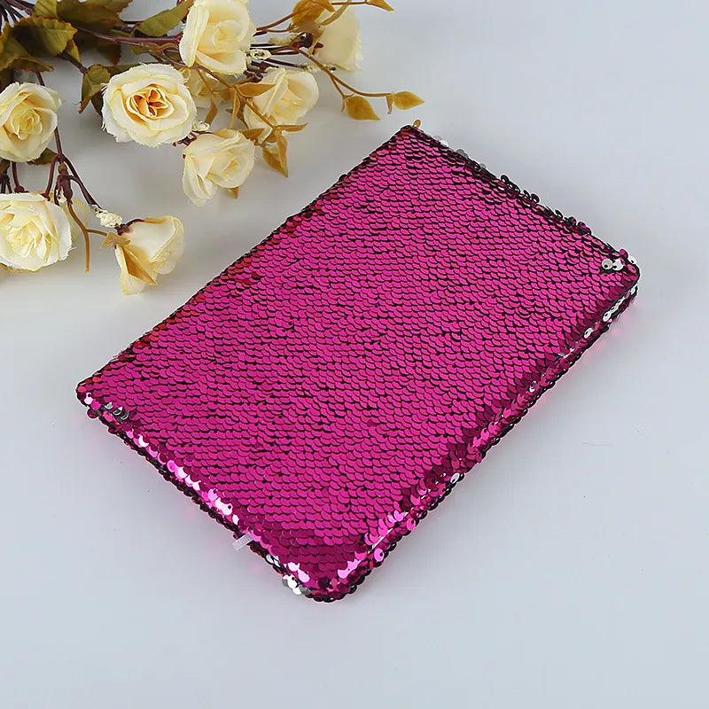 Color Changing Fish Scale Sequin Notebook Customizable Cover Pattern Creative Stationery Ideal For Anniversary And Award Ceremonies