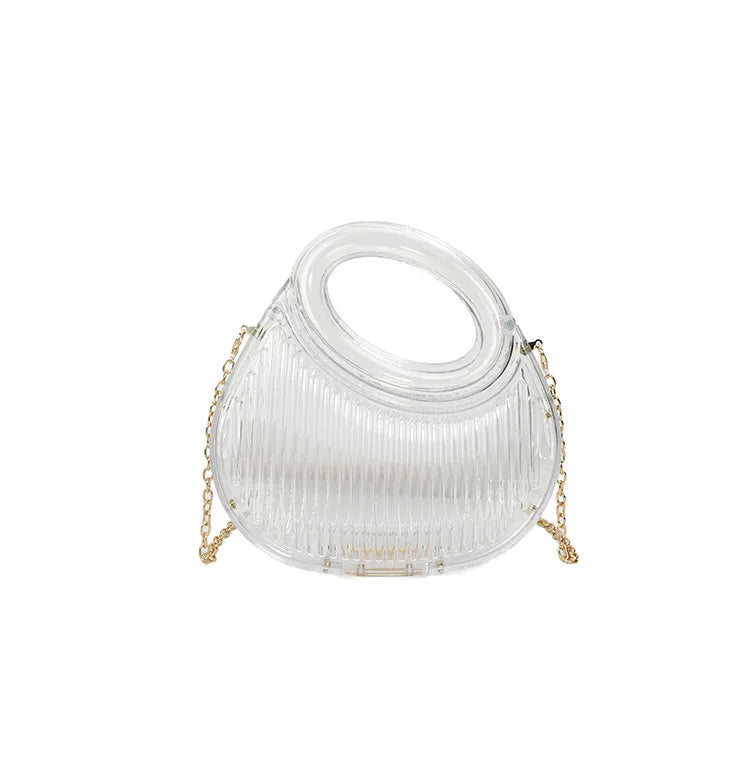 Acrylic Solid Color Oval Evening Bags