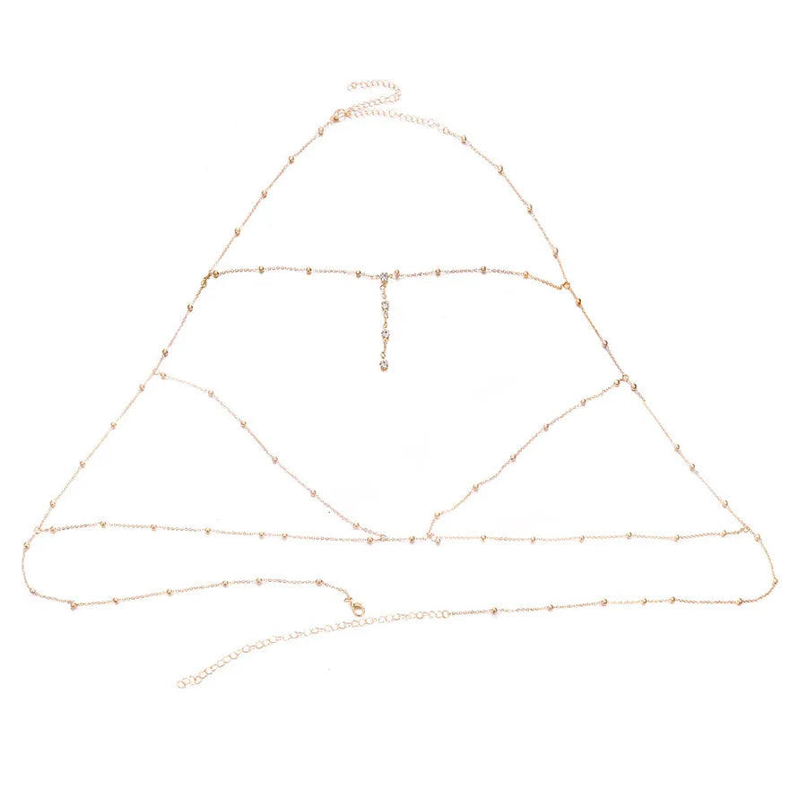 Wholesale Jewelry Fashion Geometric Alloy Plating Body Chain