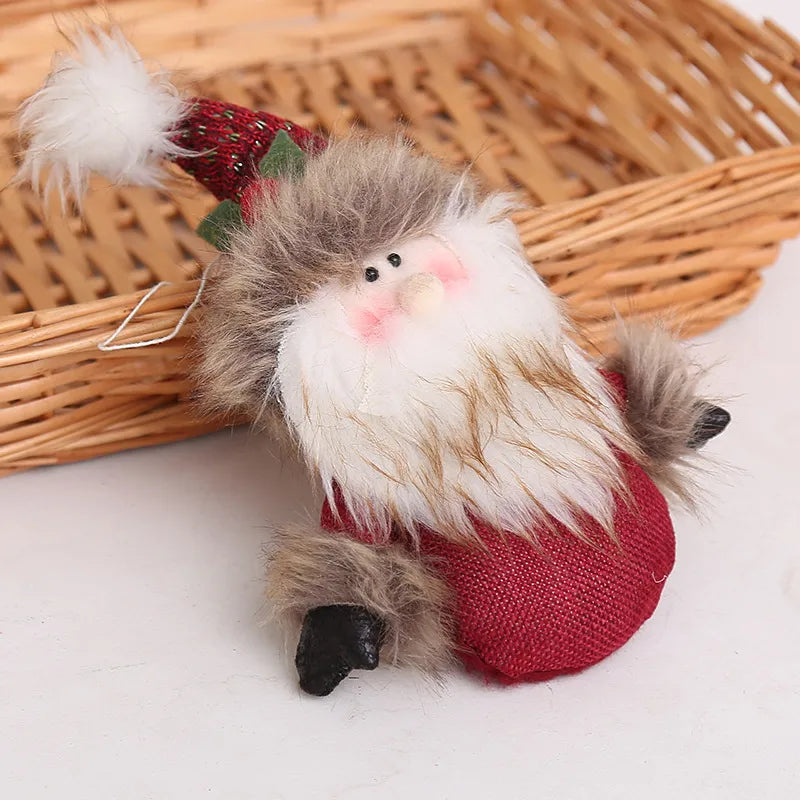 Christmas Cartoon Style Cute Santa Claus Indoor Family Gathering Festival Hanging Ornaments