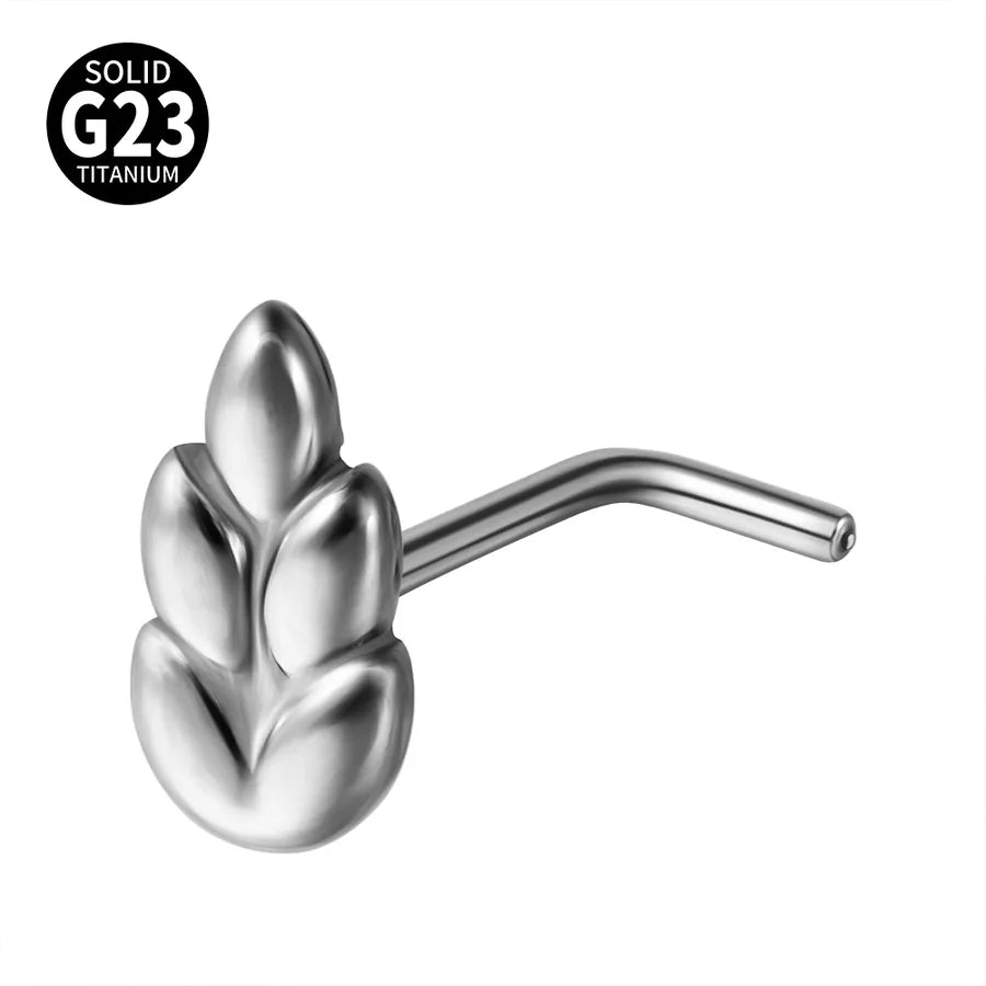 Casual Flower Butterfly Titanium Alloy Polishing Nose studs 1 Piece