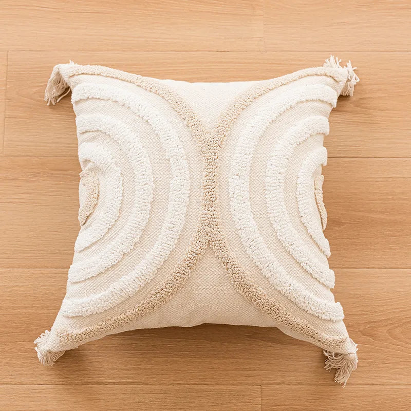 vacation solid color polyester cotton pillow cases