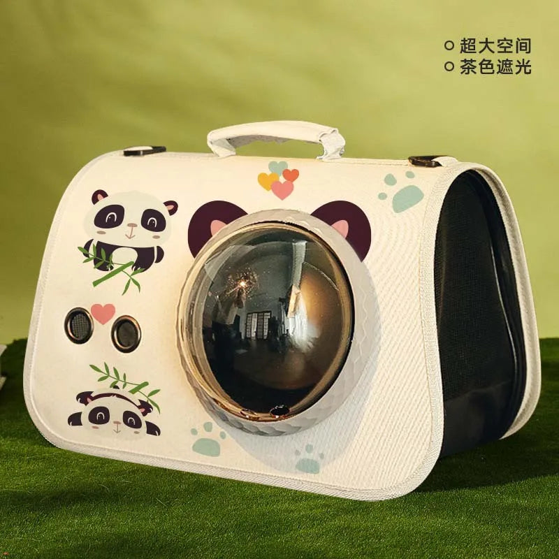 New Foldable Handheld Oxford Cloth Cat Carrier Bag Space Capsule Pet Bag Outdoor Crossbody Portable Breathable Cat Backpack