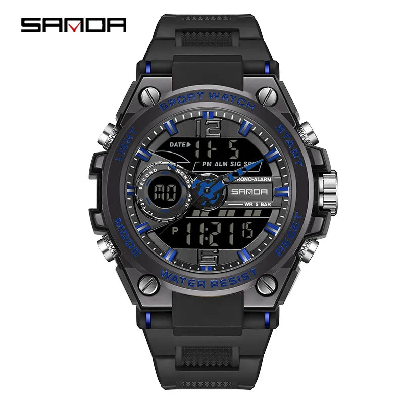 modern style solid color electronic men's watches