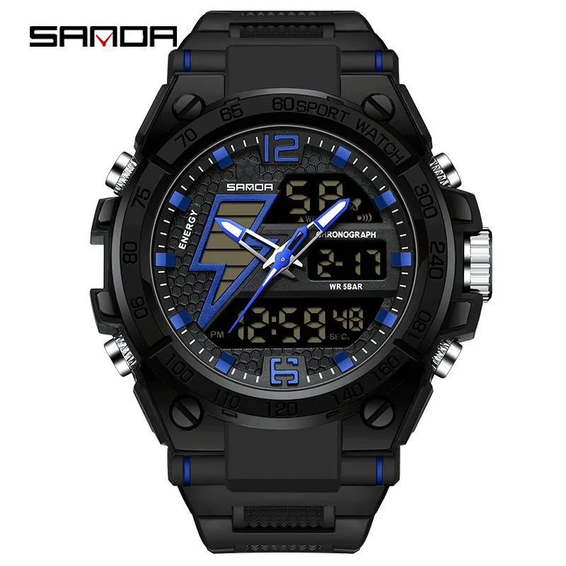 modern style solid color electronic men's watches